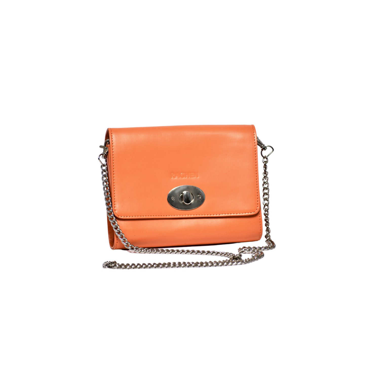 Burnt Coral Leather Chain Wallet