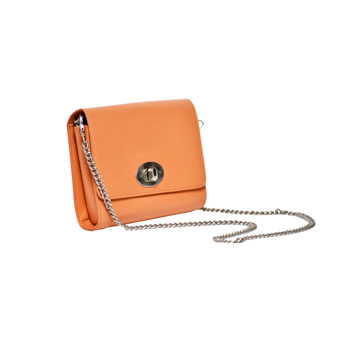 Burnt Coral Leather Chain Wallet