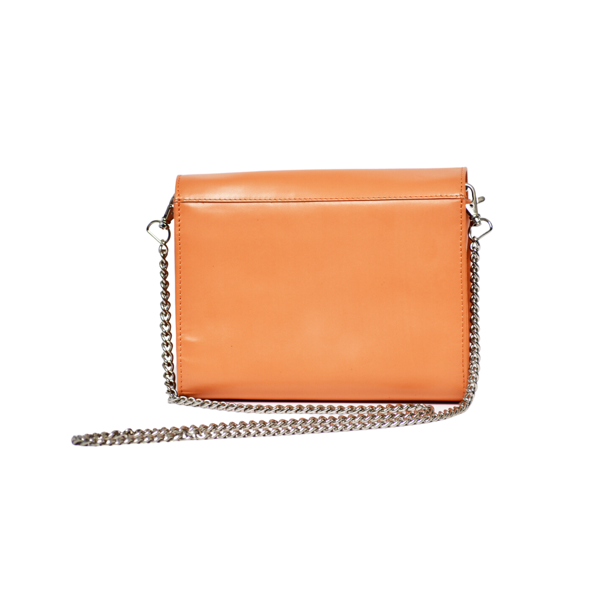 Burnt Coral Leather Chain Wallet