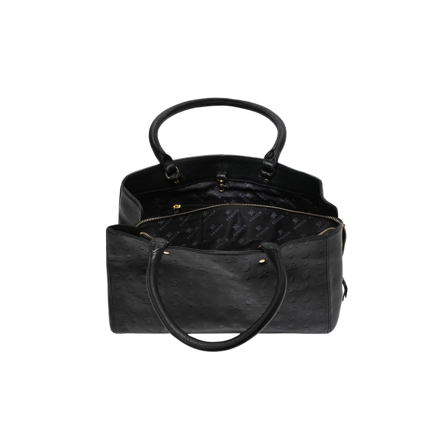 Black Leather Tote Bag