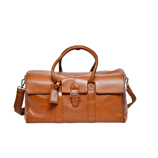 Tan Leather Luggage Bag