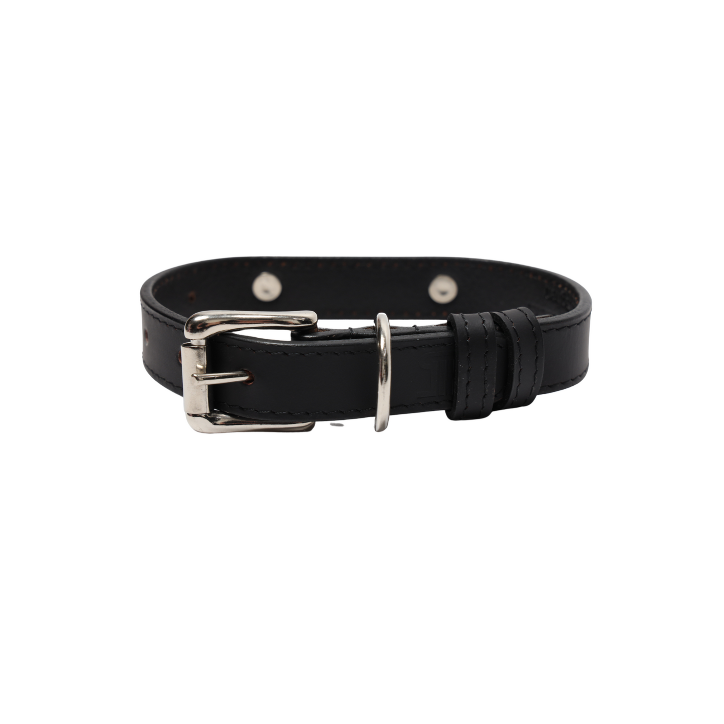 Black Leather Dog Collar