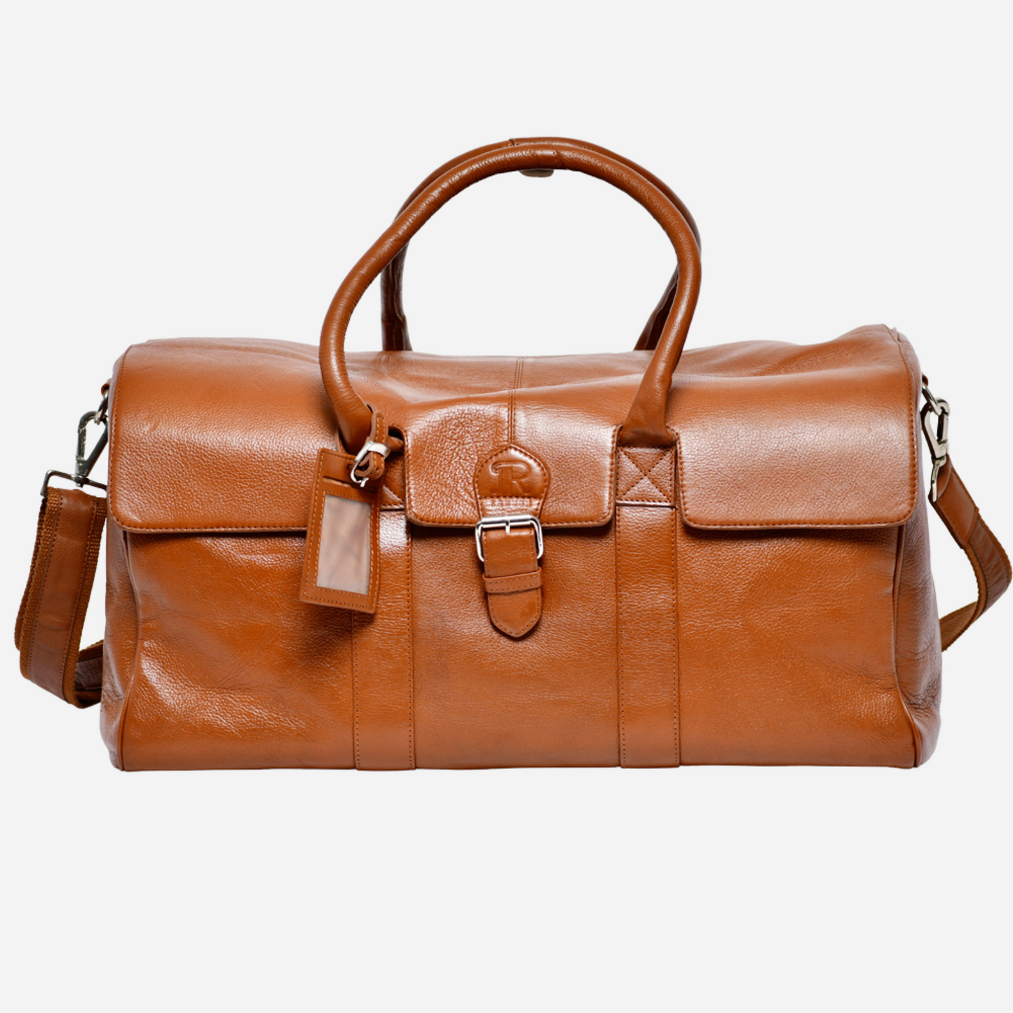 Tan Leather Luggage Bag