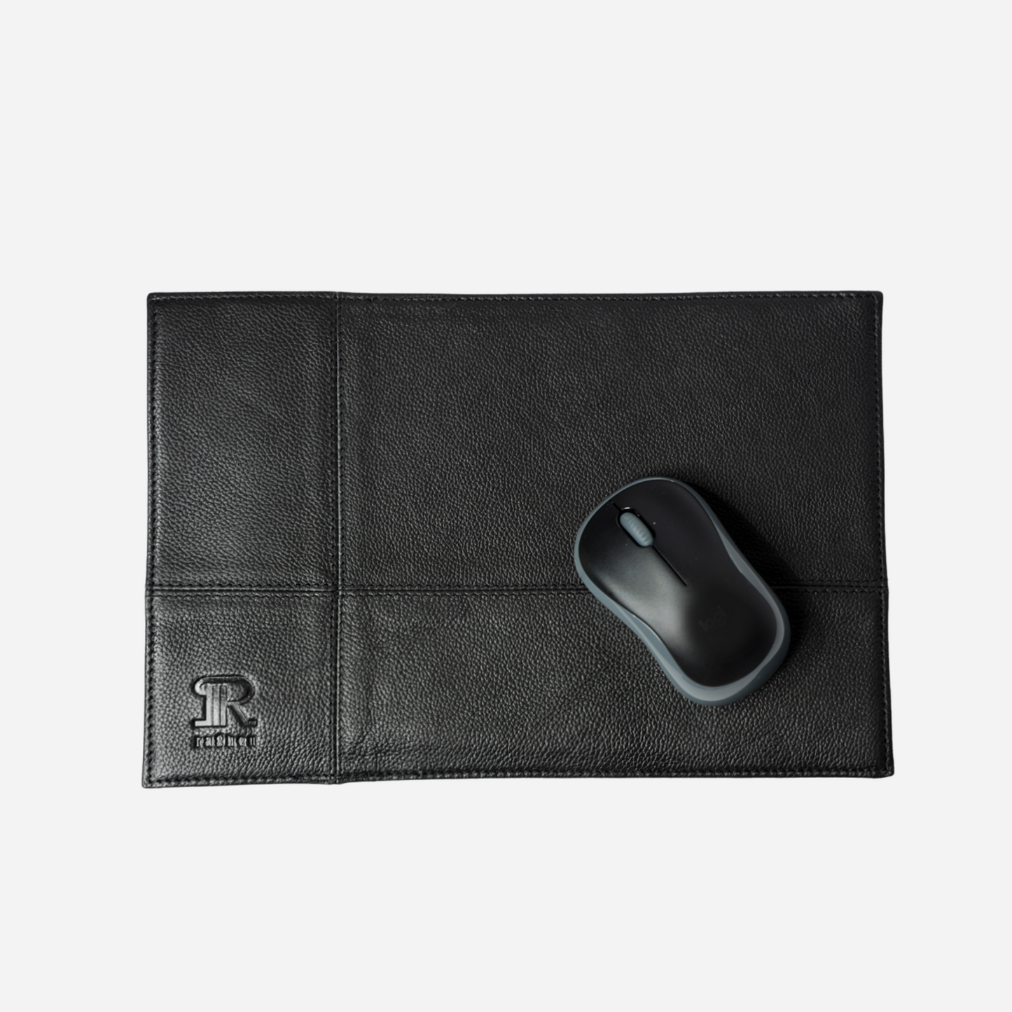 Black Leather Mouse Pad Double Sided