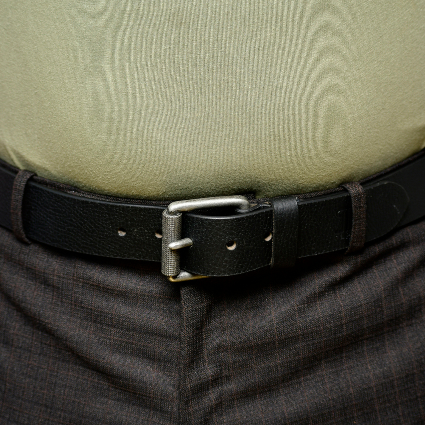 Heritage Leather Roller Buckle Belt