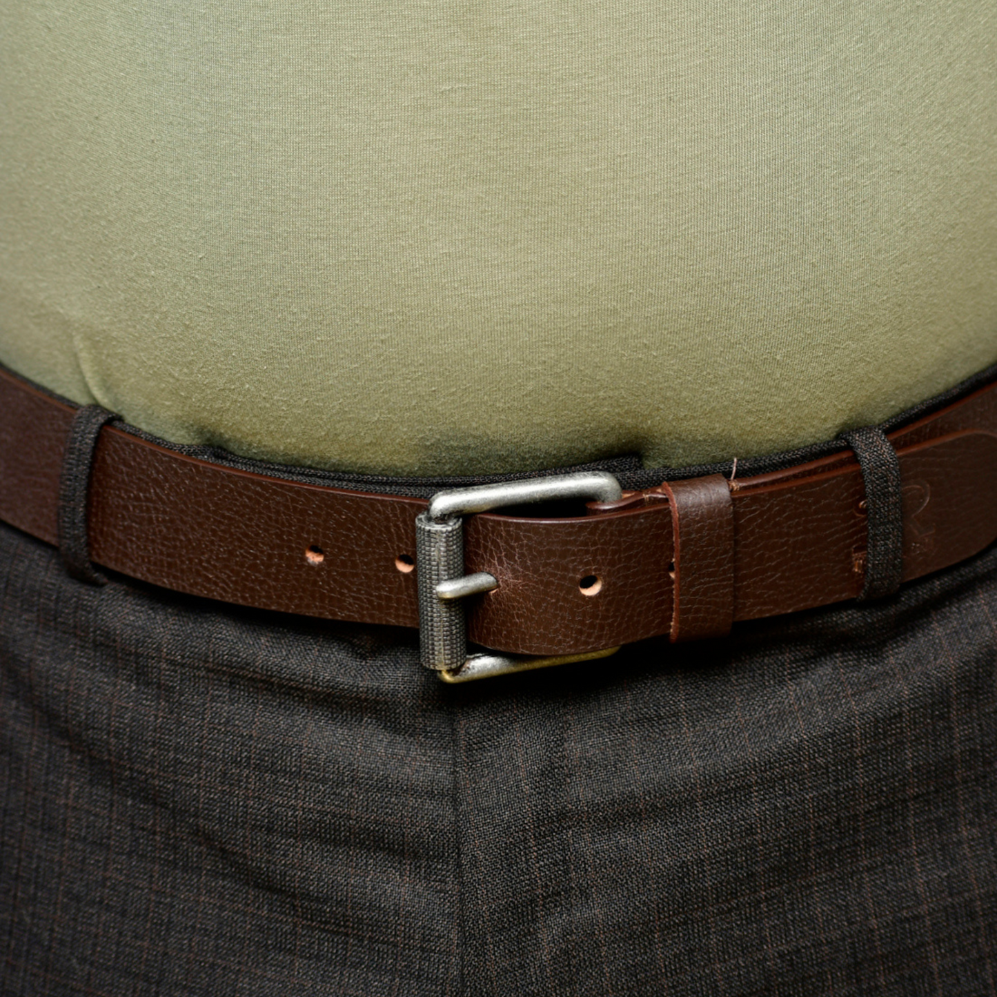 Heritage Leather Roller Buckle Belt