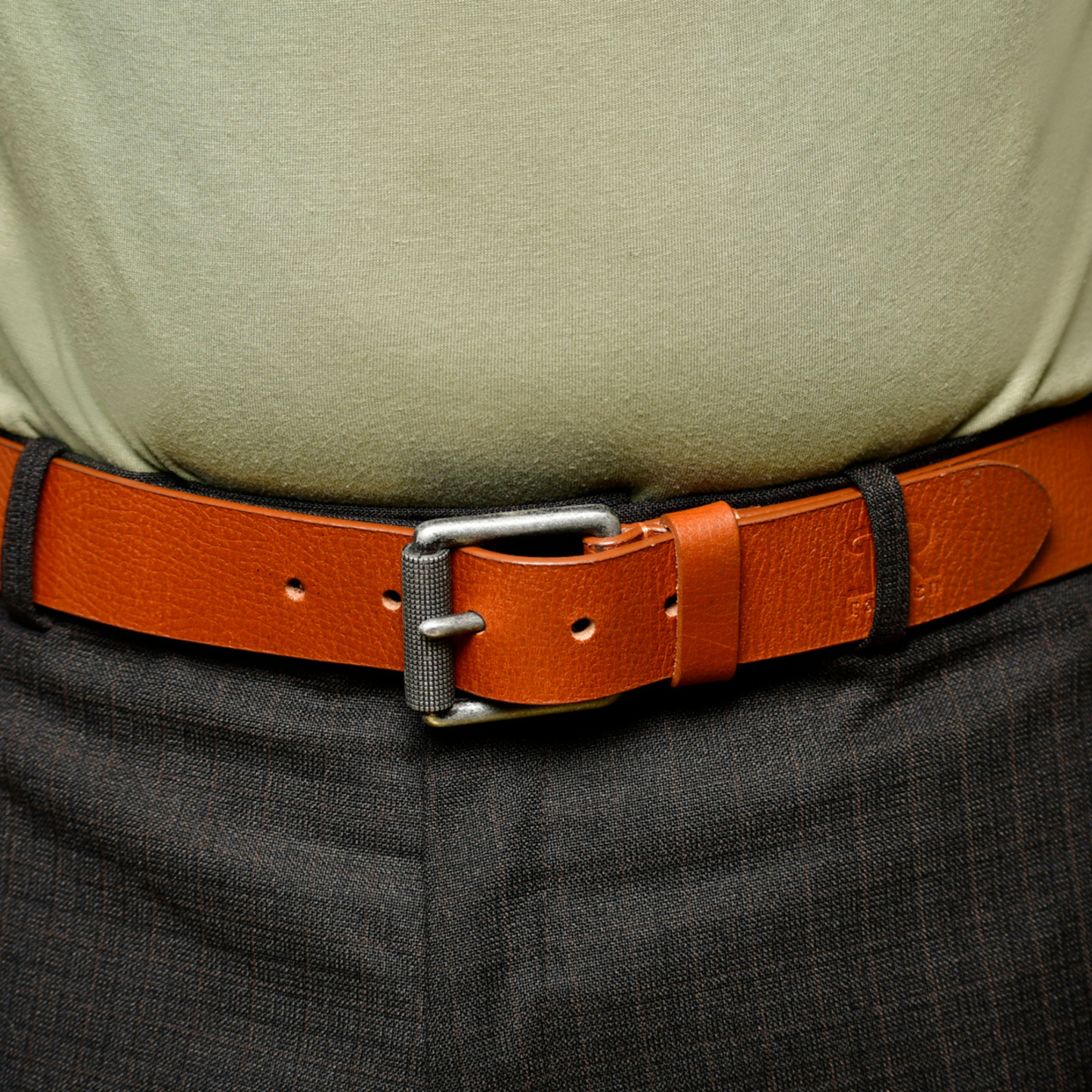 Heritage Leather Roller Buckle Belt