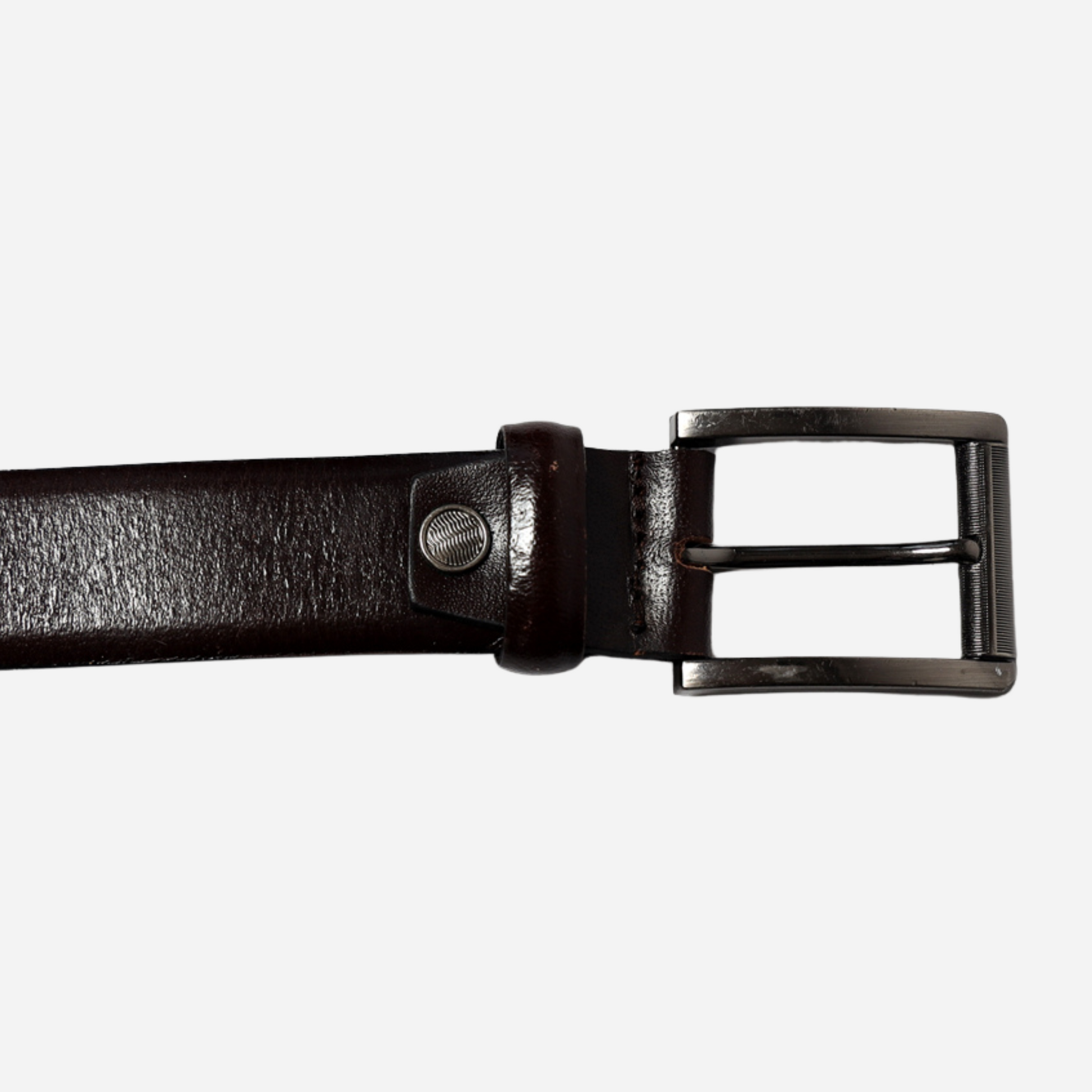 brown leather belt