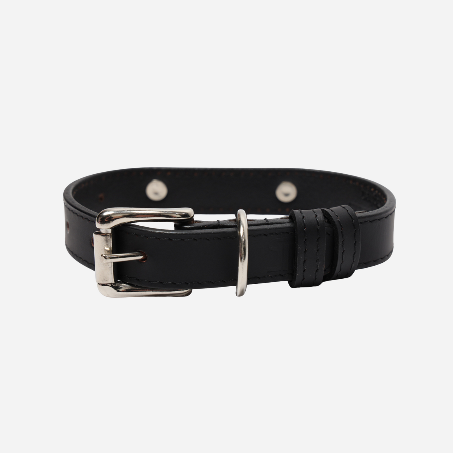 Black Leather Dog Collar