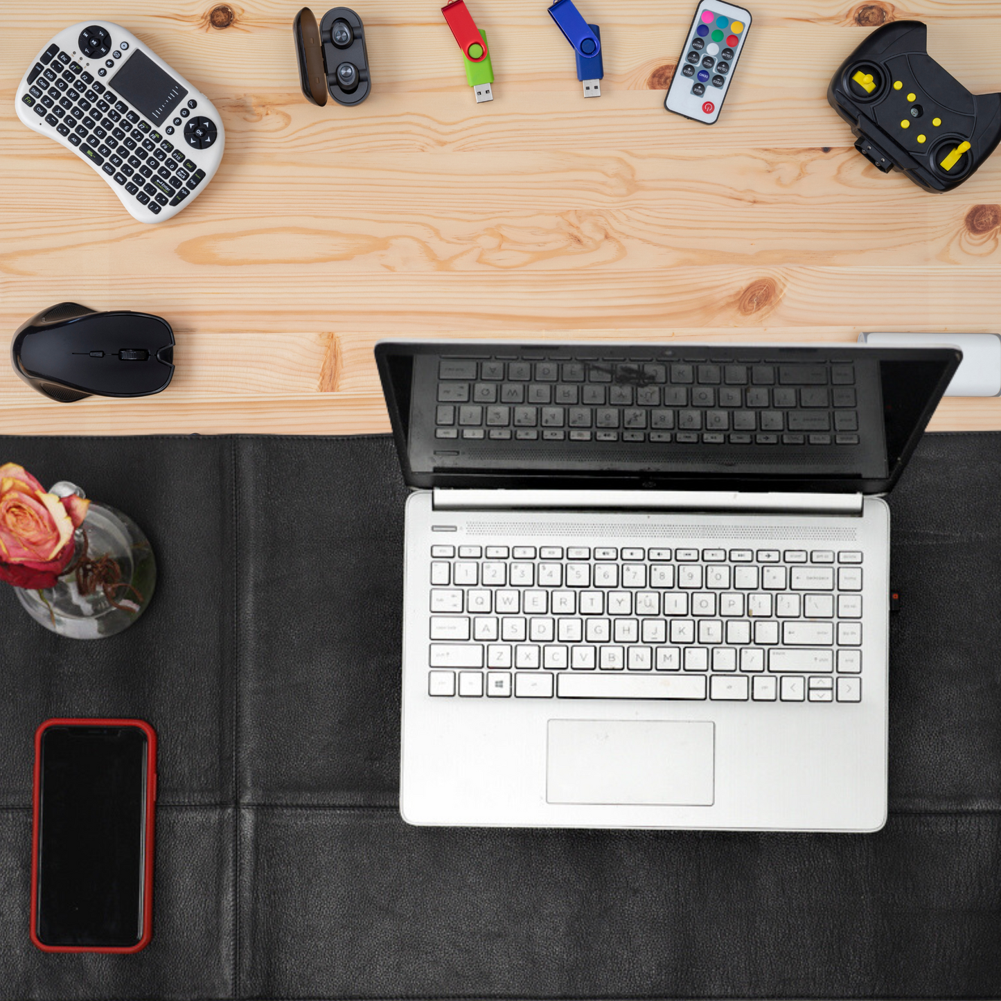 Black Leather Desk Pad