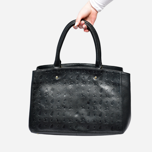 Ebony Elegance Leather Tote