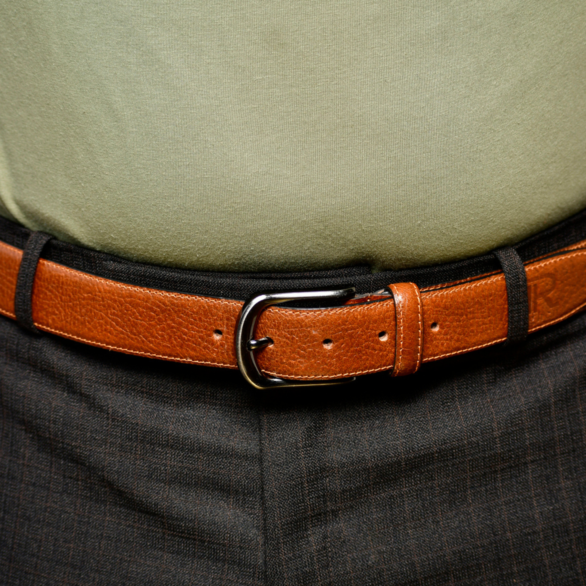 tan leather belt 