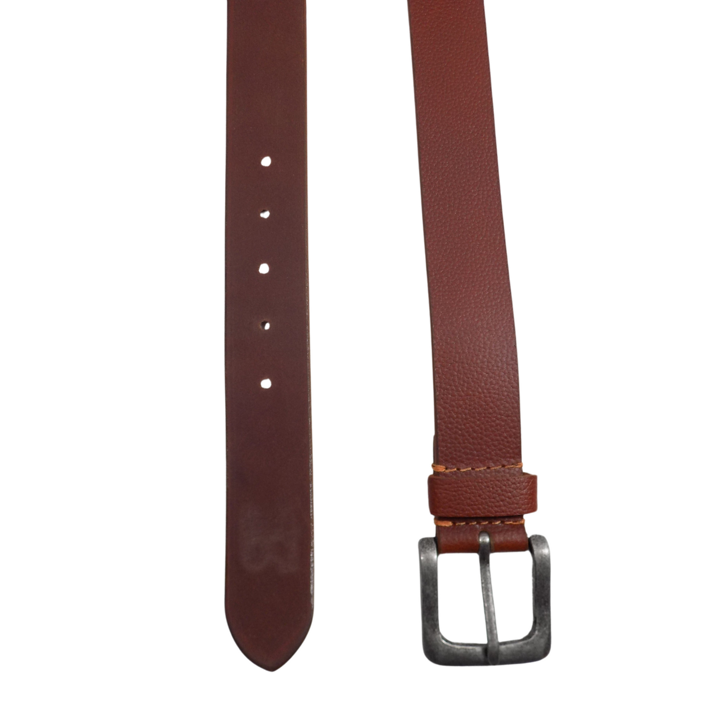 Leather Flat Buckle Belt